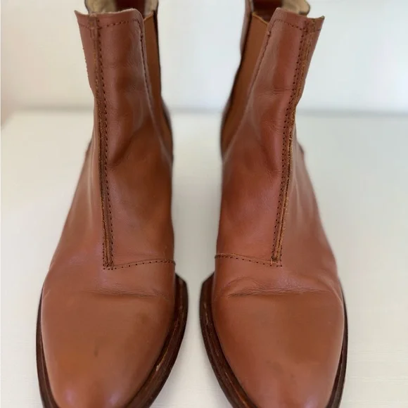 Rag & Bone Walker Pull On Cognac Leather Booties - Picture 4 of 11